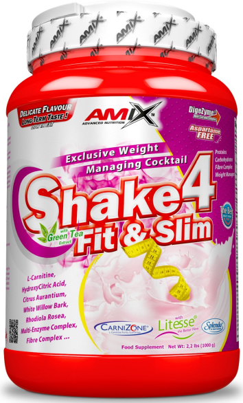 Protein drink in powder Amix Shake 4 Fit&Slim 500g banana