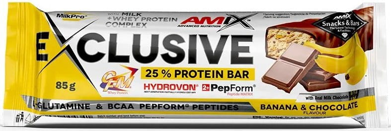 Protein bar Amix Exclusive 85g banana chocolate