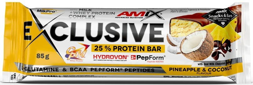 Protein bar Amix Exclusive 85g pineapple coconut