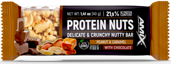 Protein bar with nuts Amix Protein Nuts peanut caramel