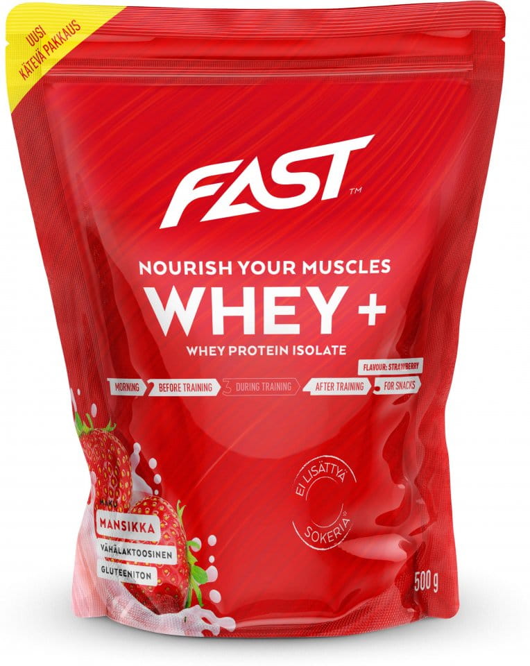 Protein powders FAST Whey+ 500 g strawberry