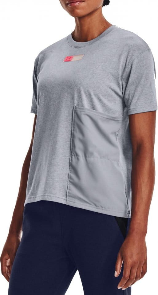 T-shirt Under Armour Live Woven Pocket Tee-GRY