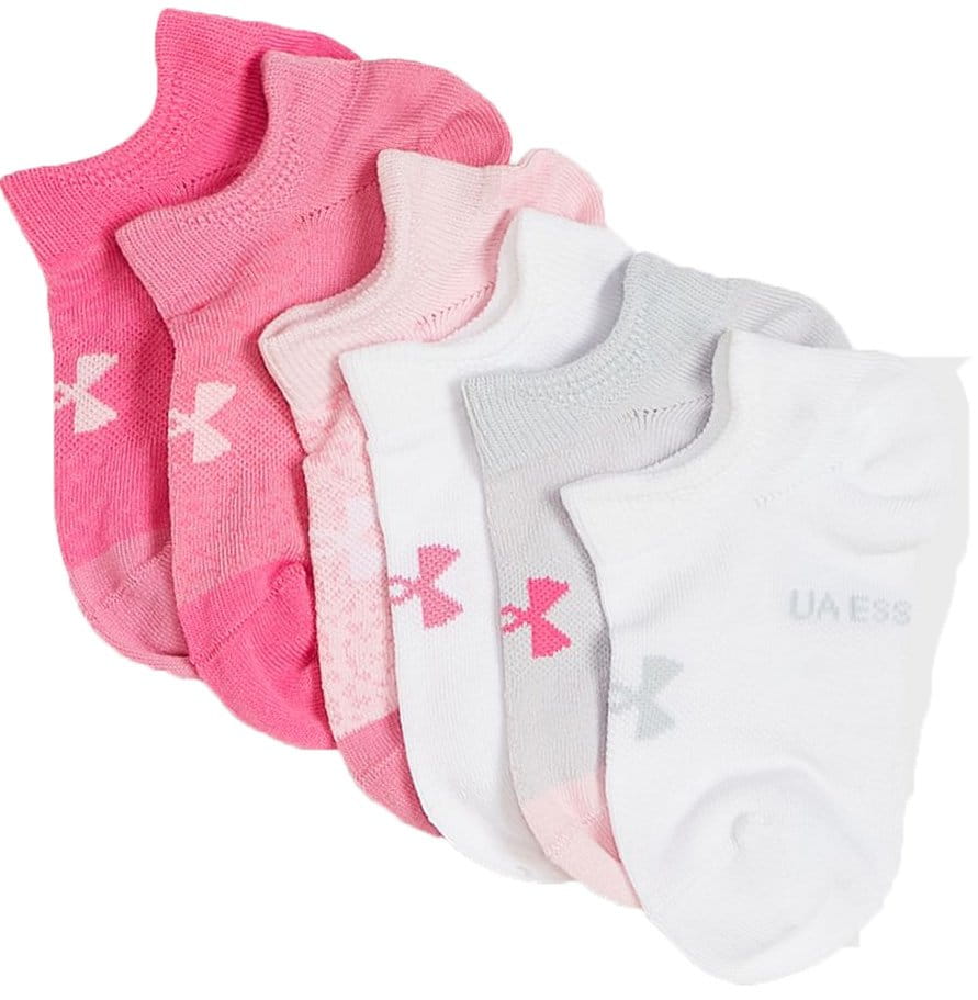 Socks Under Armour UA Yth Essential No Show 6pkPNK