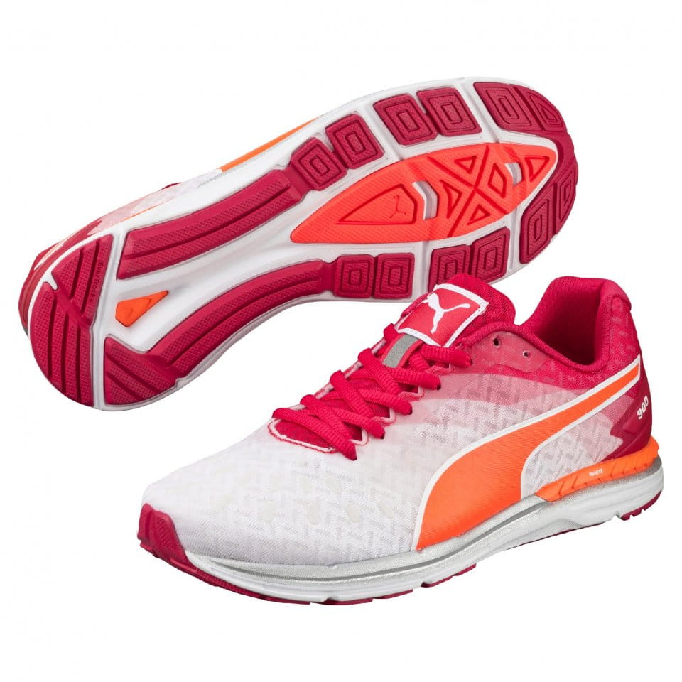 Running shoes Puma Speed 300 IGNITE Wn white-rose red-fluo - Top4Running.com