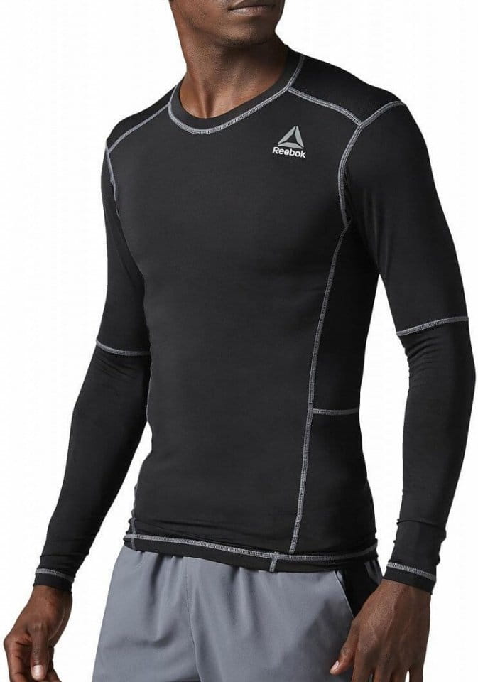 Compression T-shirt Reebok WOR COMPR LO SLEEVE SOLID - Top4Running.com