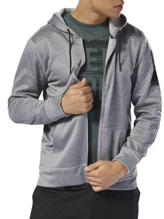 Hooded sweatshirt Reebok WOR THERMOWARM FZ HOODIE - Top4Running.com