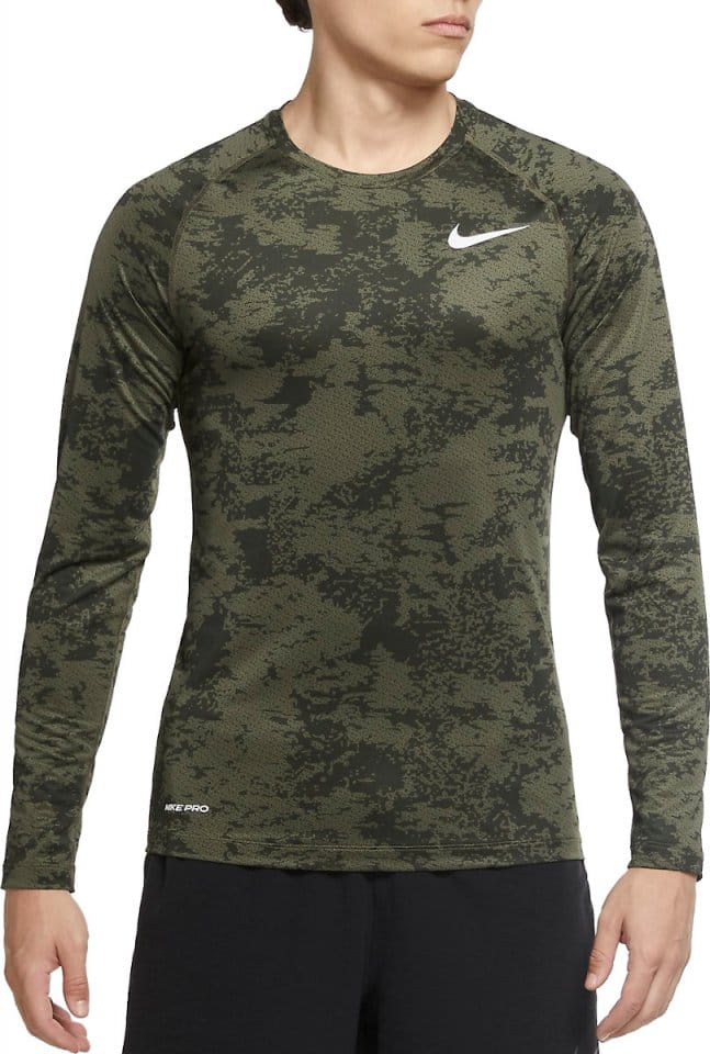 Long-sleeve T-shirt Nike M NP TOP LS SLIM AOP - Top4Running.com