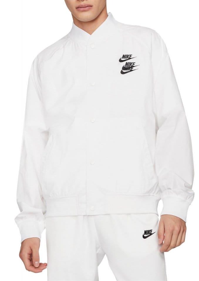Jacket Nike Woven Jacke Weiss Schwarz F100 - Top4Running.com