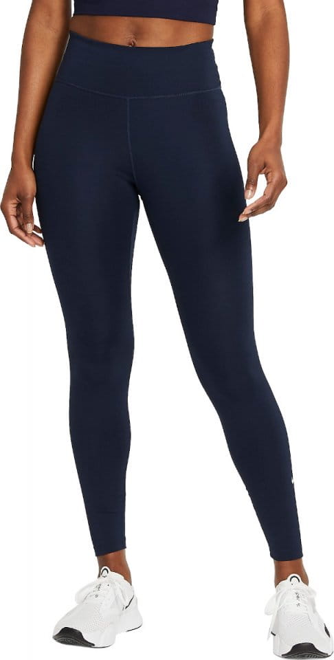 Nike Dri-FIT One Leggings mit mittelhohem Bund für Damen - schwarz/weiss  DD0252-010