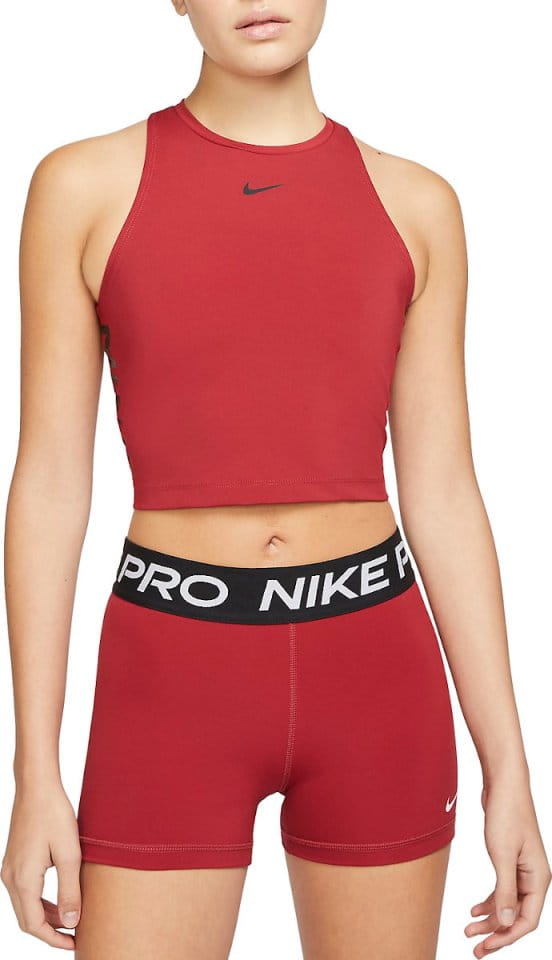 Top Nike Pro Dri-FIT Women's Cropped Graphic Tank - Top4Running.com