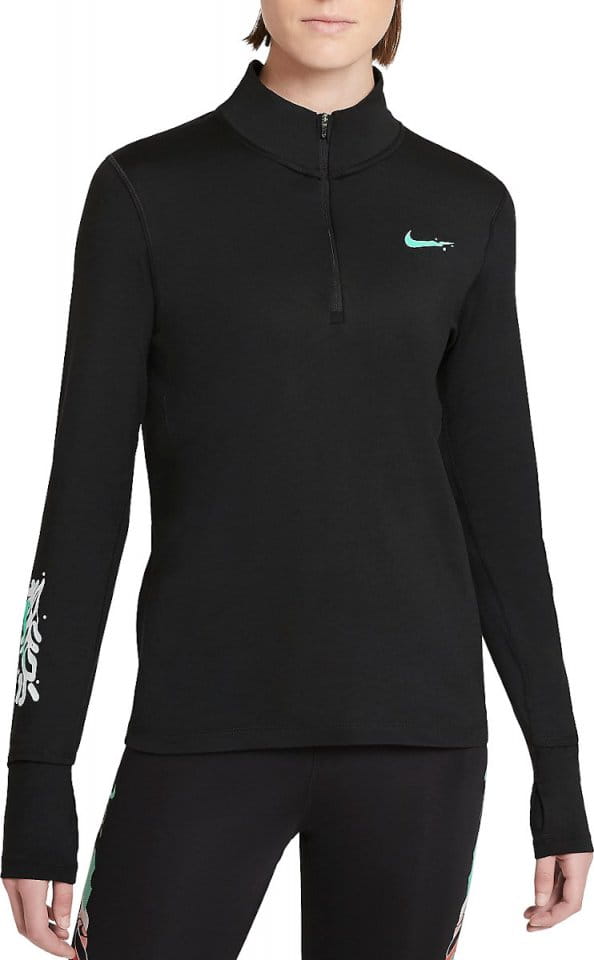 nike women's pro hyperwarm half zip long sleeve shirt