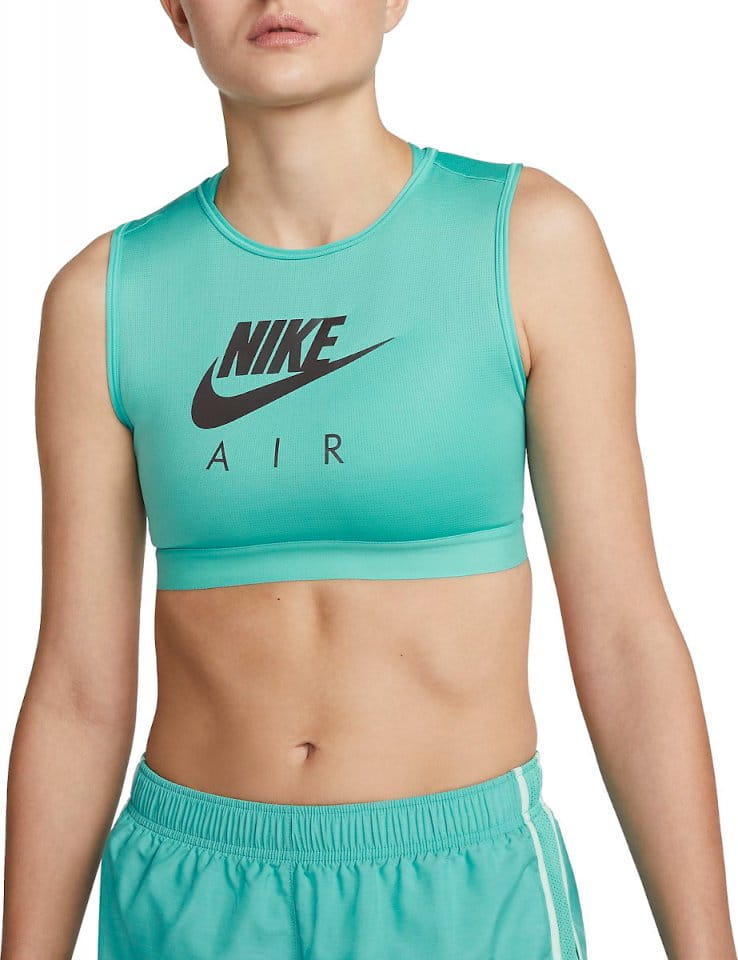 Nike Training Air Mock Zip Neck Cropped Bra Top
