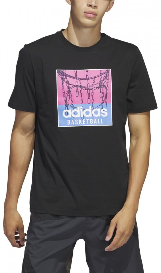 T-shirt adidas CHAIN NET G T BLACK - Top4Running.com
