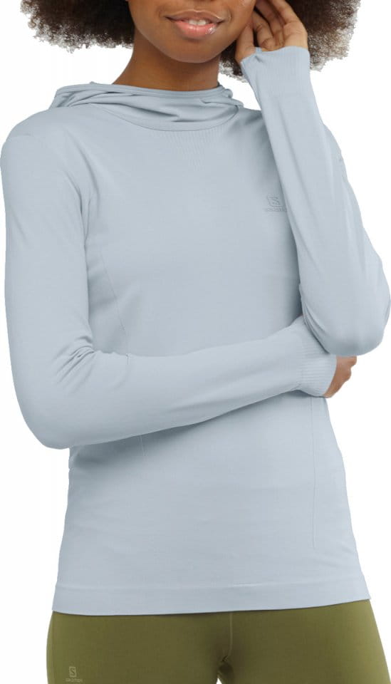 Hooded sweatshirt Salomon COMET SEAMLESS HOODIE W - Top4Running.com