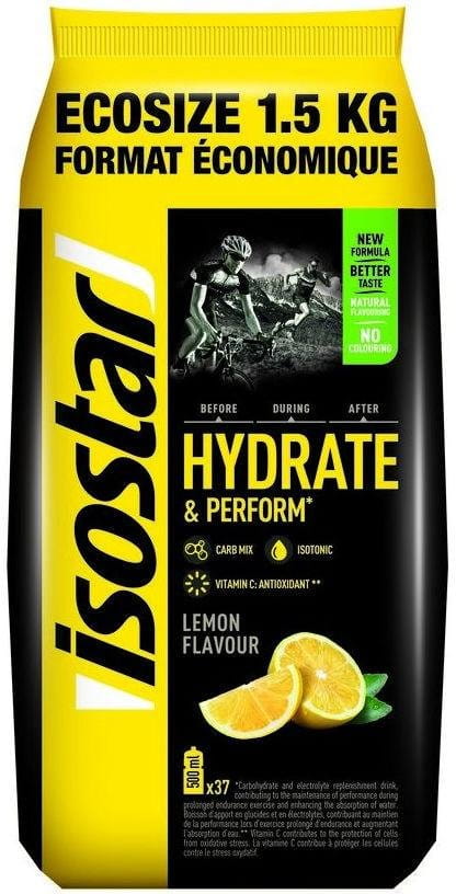 Energy isotonic drink in powder Isostar Hydrate Perform 1.5 kg lemon -  Top4Running.com
